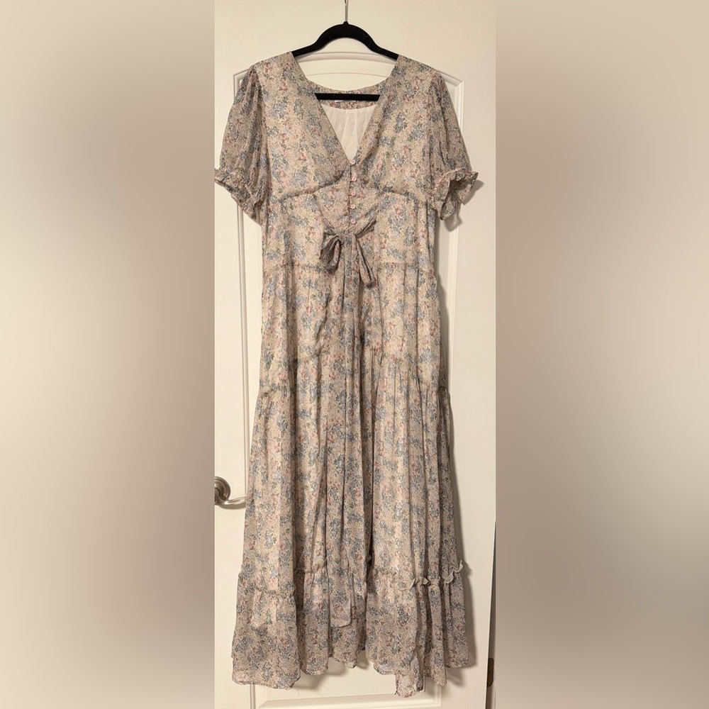 In Bloom Floral Dress with Tie Detail